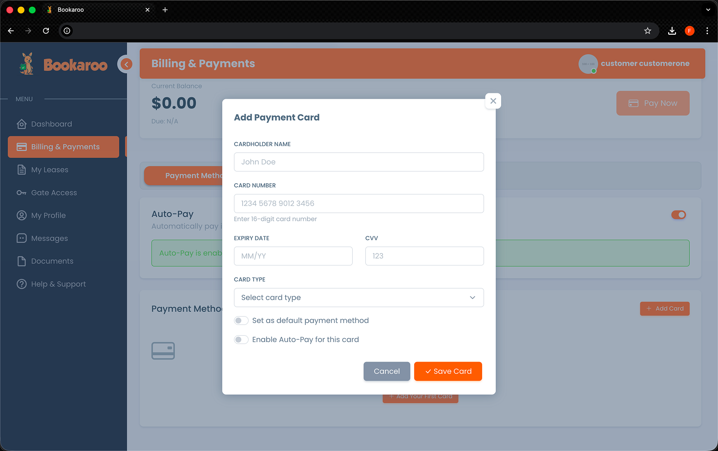 Payment methods