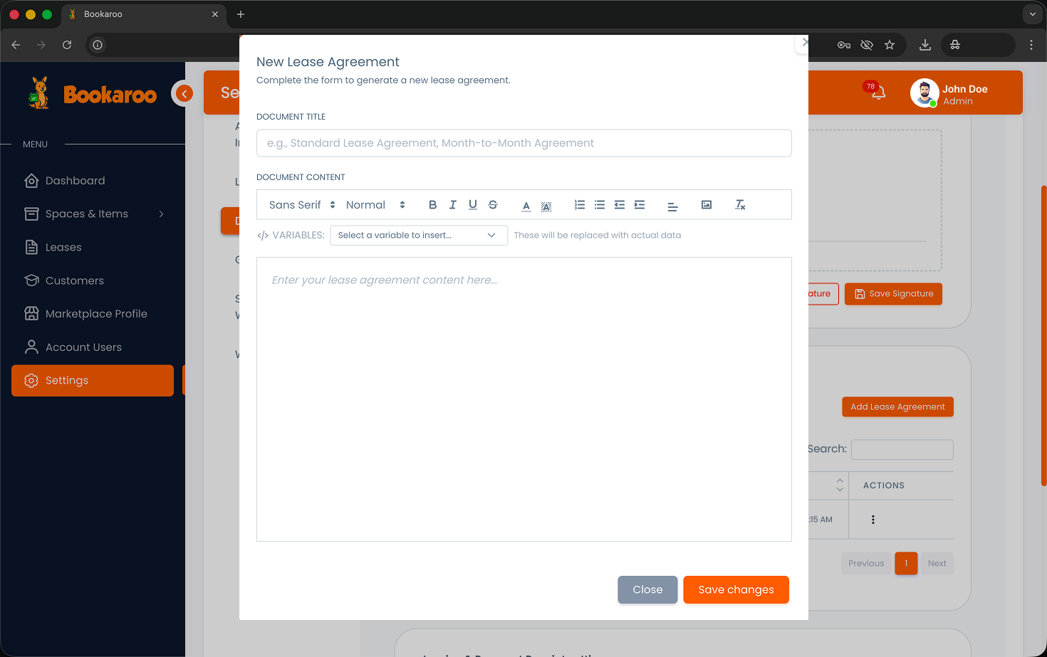 Enable e-sign