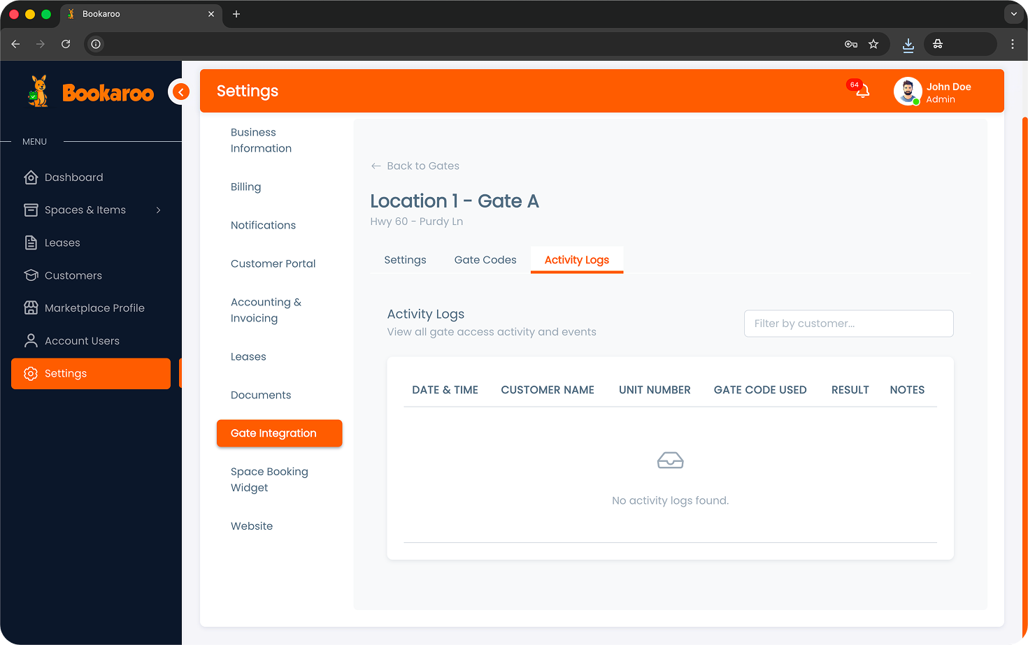Activity logs