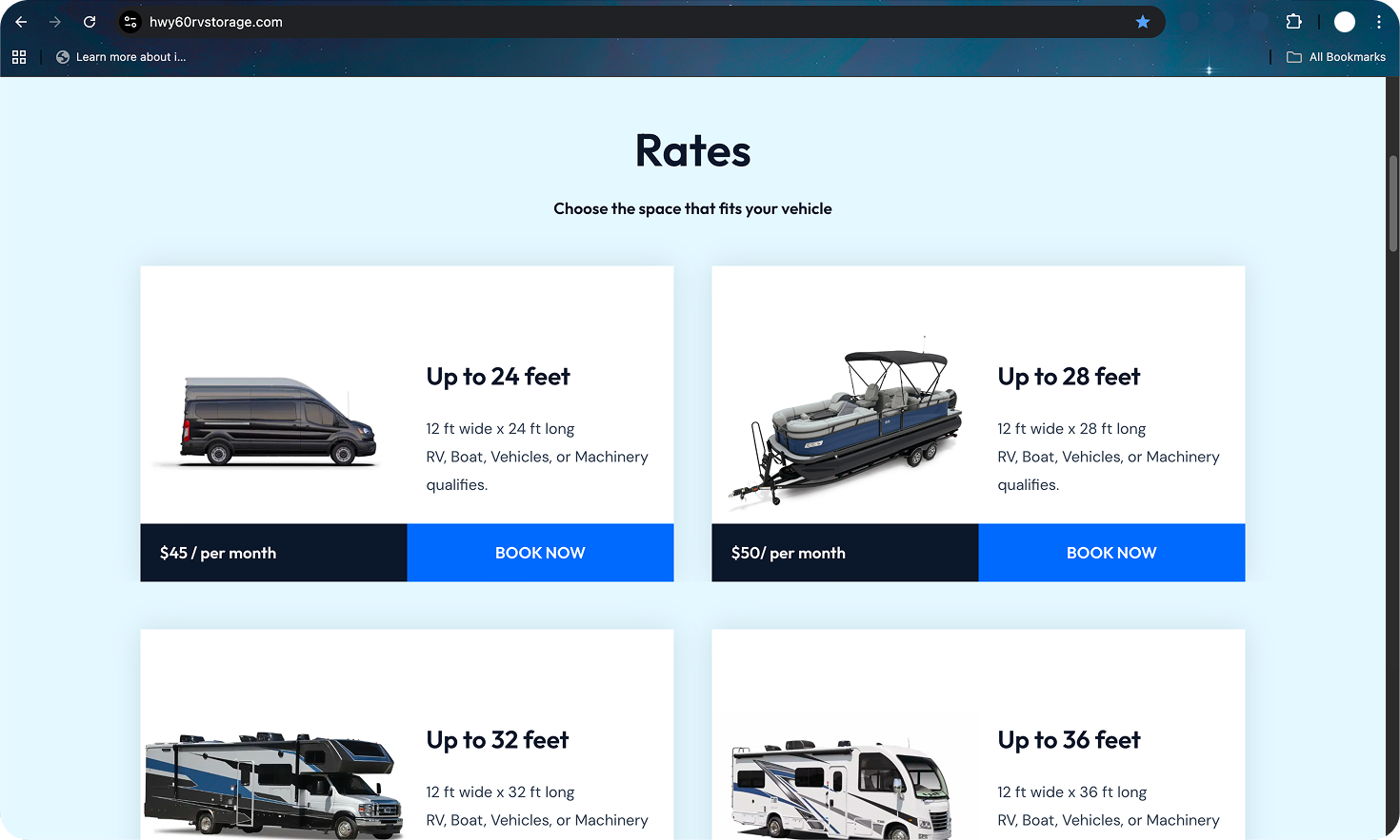 Spaces listing